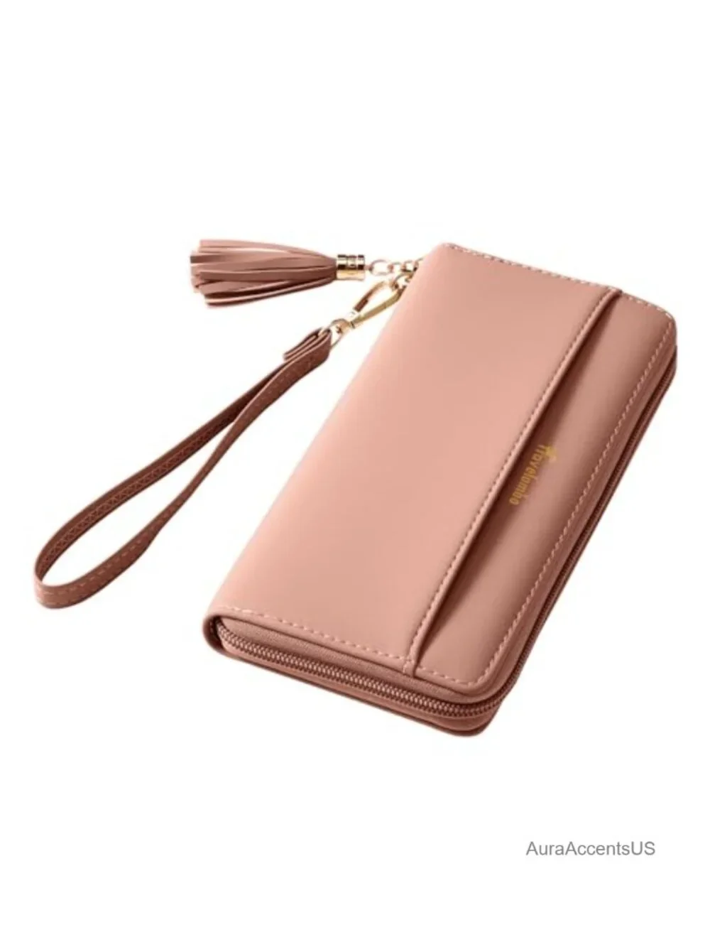 BiFold Leather RFID Wallet with Wristlet Strap